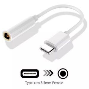 Adaptador Audio Usb Tipo C A Plug Jack 3.5mm Hembra Color Blanco santiago chile